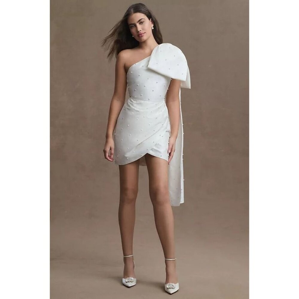 Sachin & Babi Pippa Mini Dress Size 4, 6 & 14 Wedding Pearl Bow
